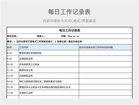 每日工作记录(每日工作记录软件)缩略图