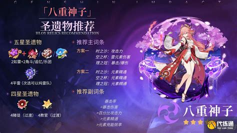 八重神子圣遗物推荐(八重神子圣遗物推荐词条)缩略图
